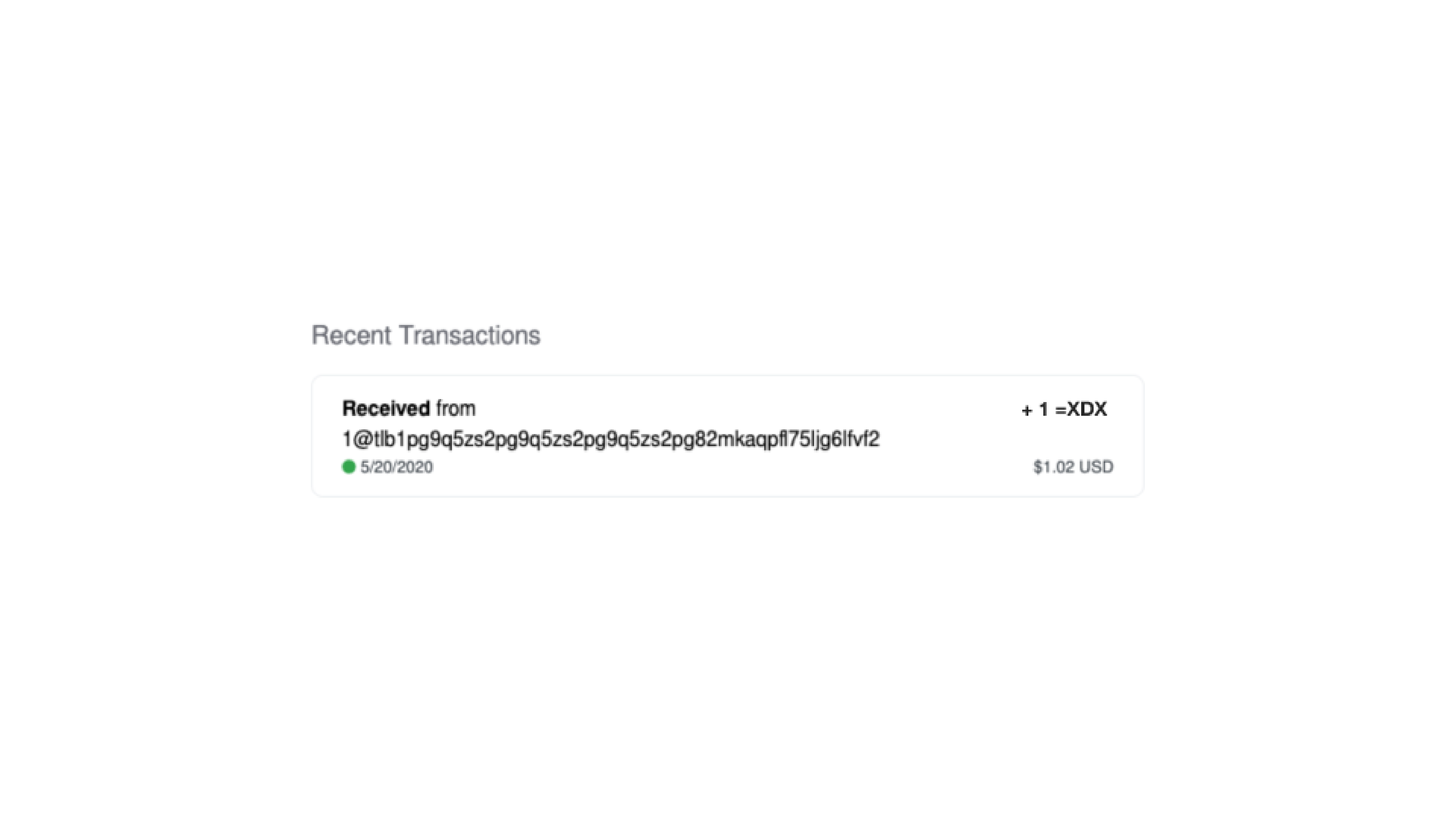 Figure 3.0 View transactions list
